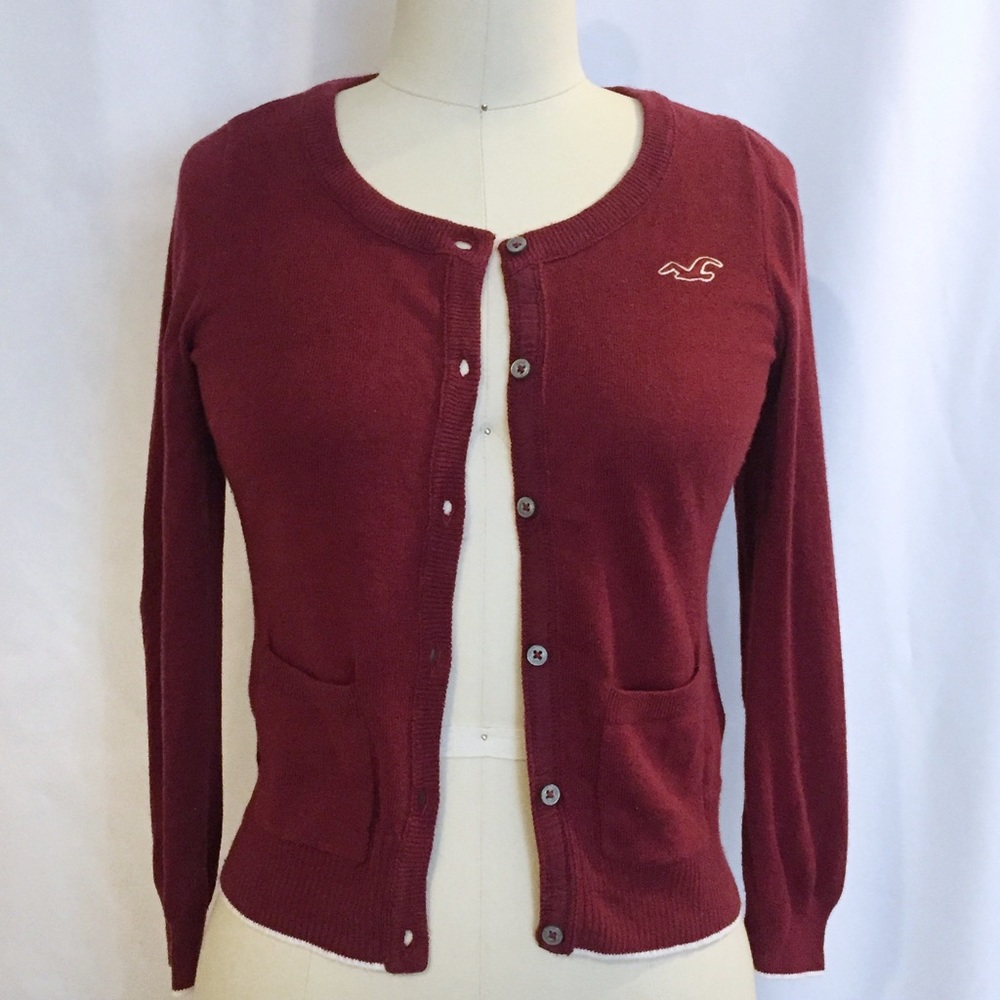 Burgundy Cardigan